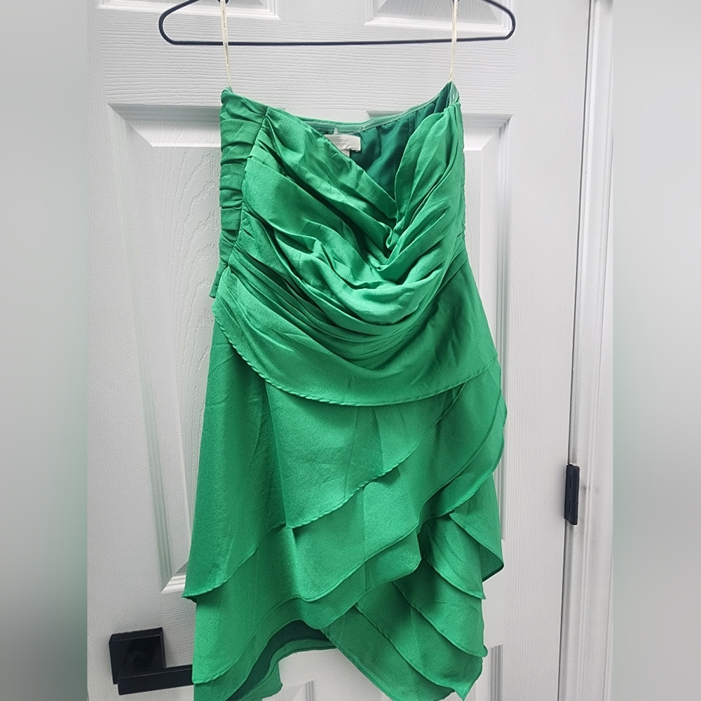 MM Couture Green Layered Dress